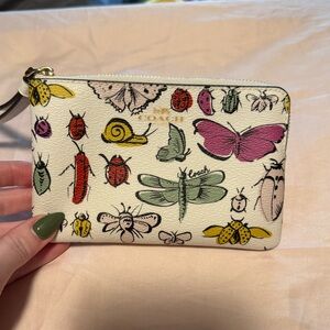 Coach Insect Print Wristlet Wallet